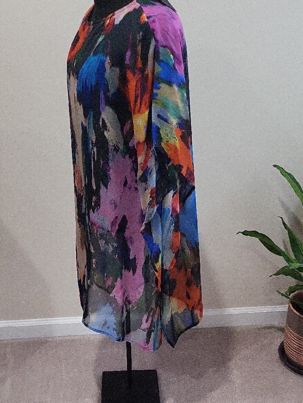 bryn Walker Multicolor Abstract Print Tunic - 100% Silk, New With Tag - Picture 7 of 9